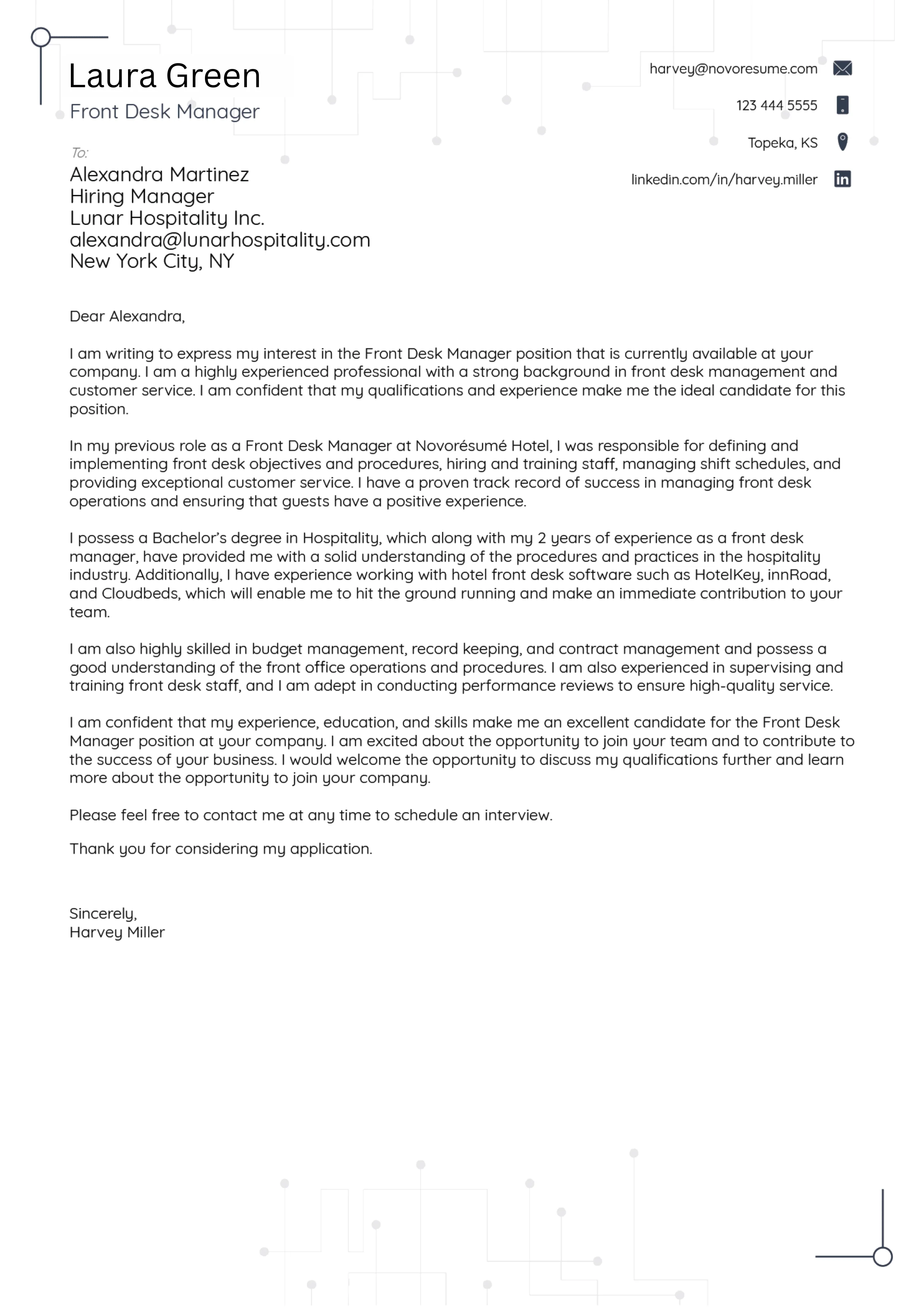 Modern Templates for Cover Letter