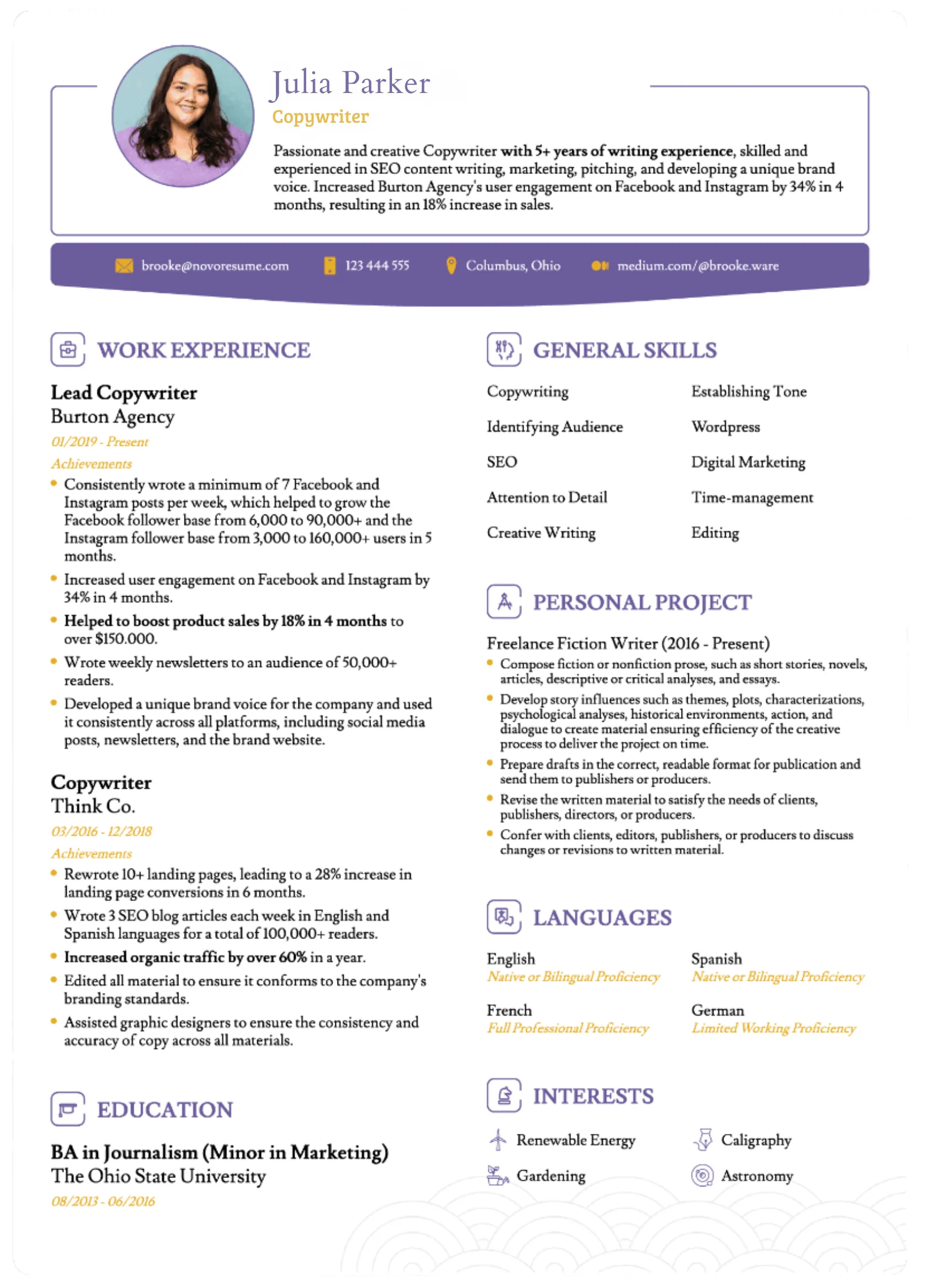 Traditional Templates for Cover Letter
